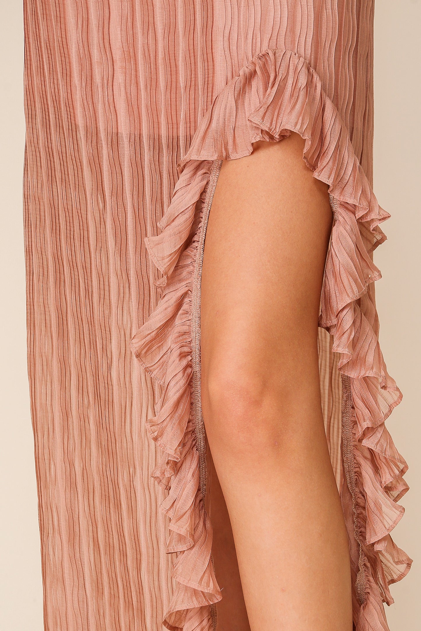 Oceanic Wavy Pleated Skirt