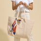Luxe Terry Grid Pattern Tote & Beach Bag