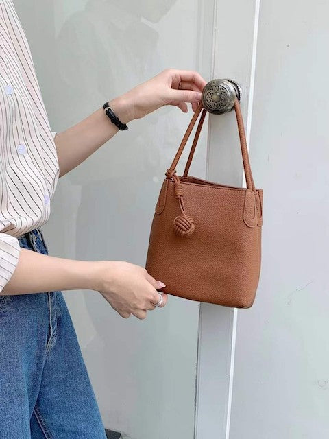 Ribbon Ball Small Tote Crossbody Bag W/Cosmetic Pouch