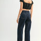 High Waisted Skater Jean - Dark Blue