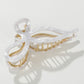 Sabrina Coastal Large Ribbon Metal Bow Claw Clip