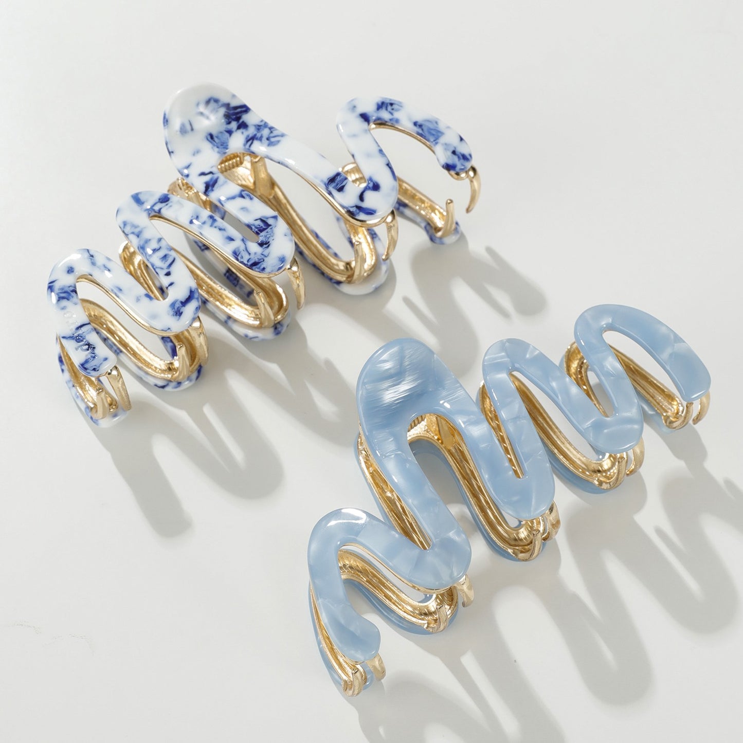 Willow Coastal Large Squiggle Metal Claw Clip