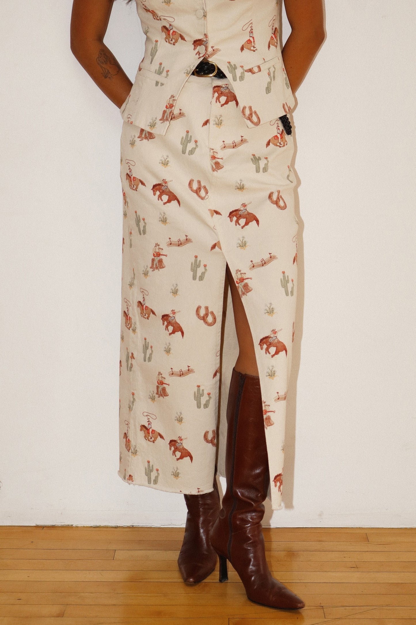 Lucky Girl Western Skirt