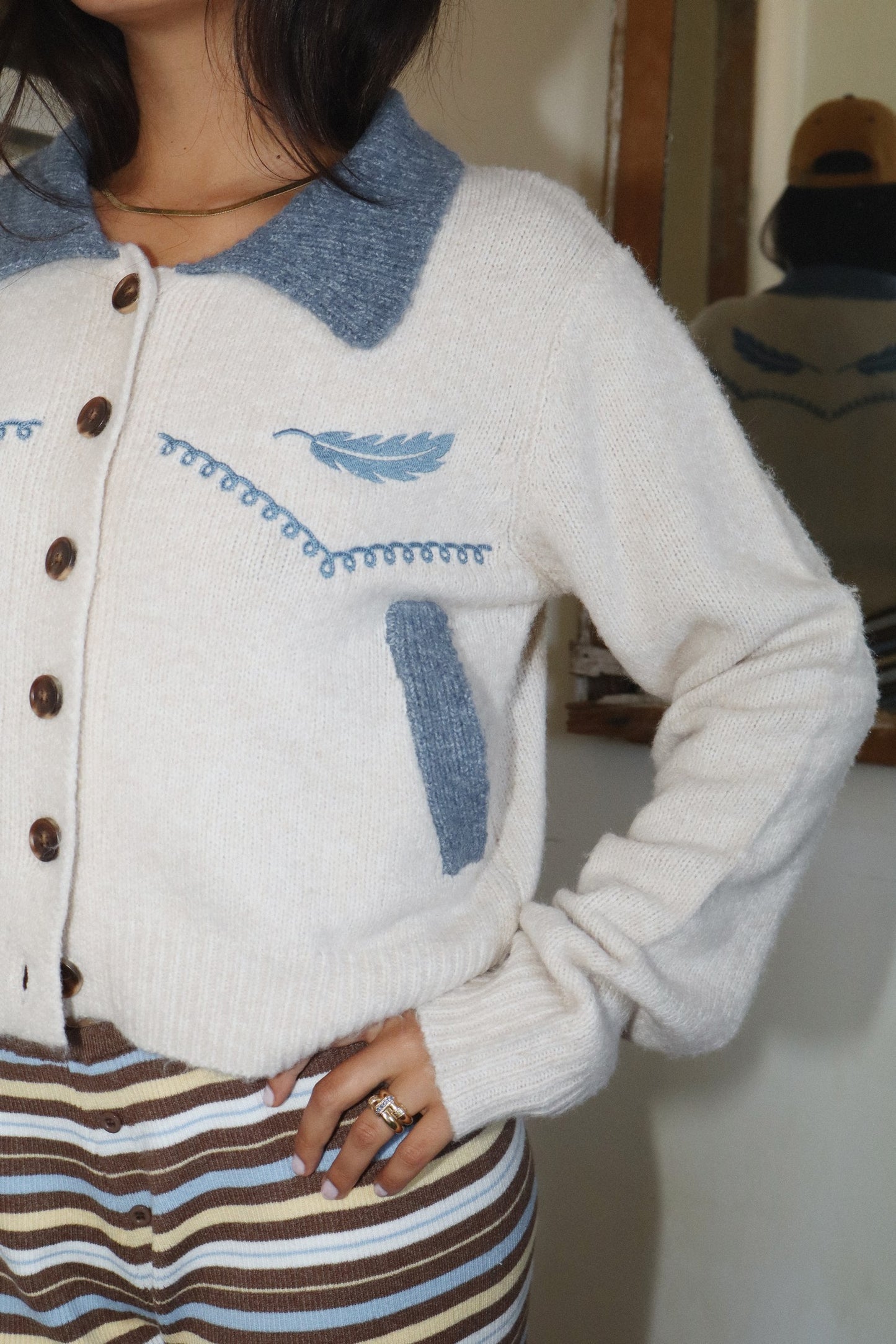 Bella Feathered Cardigan