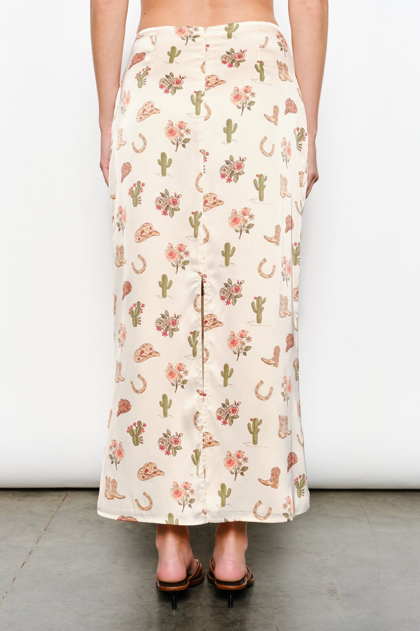 Casey Cowboy Print Maxi Skirt