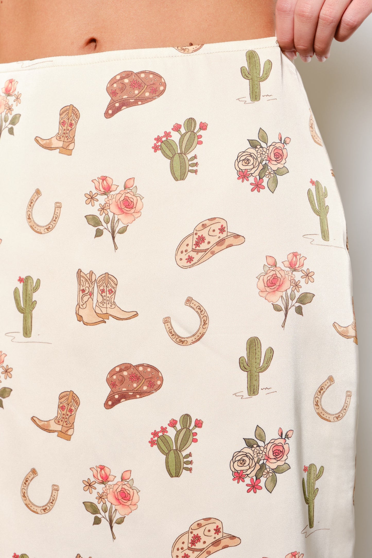 Casey Cowboy Print Maxi Skirt