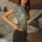 Nola Woodland Camo Jersey Baby Tee