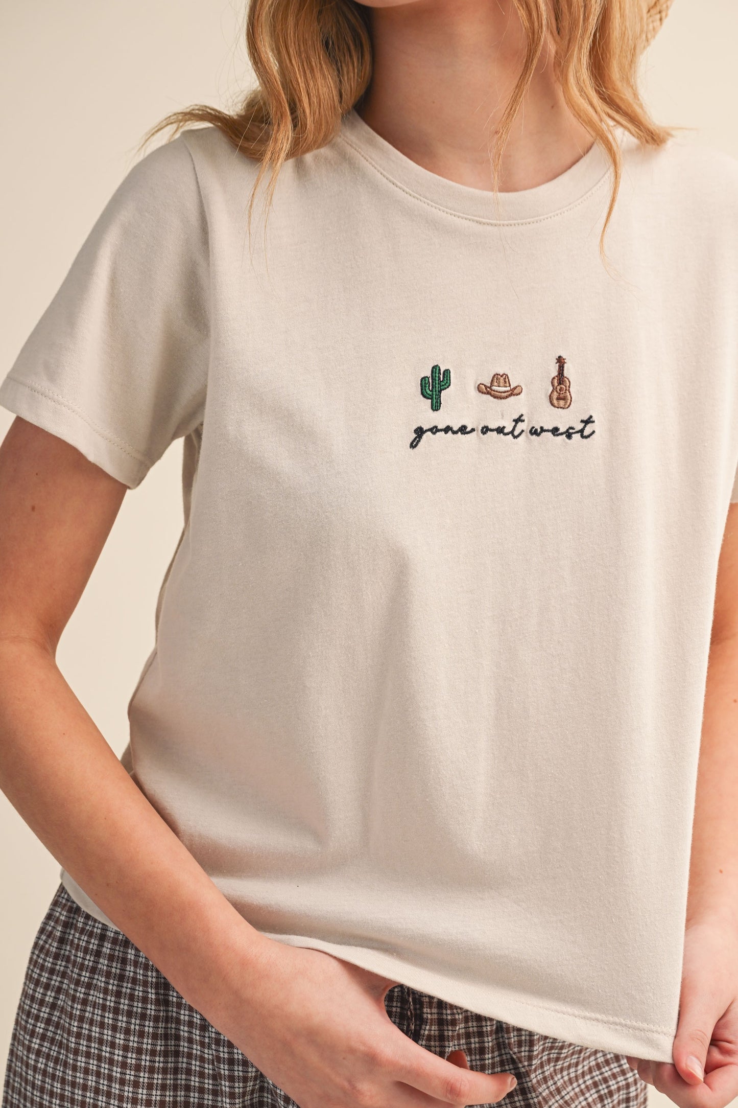 Gone Out West Embroidery Tee
