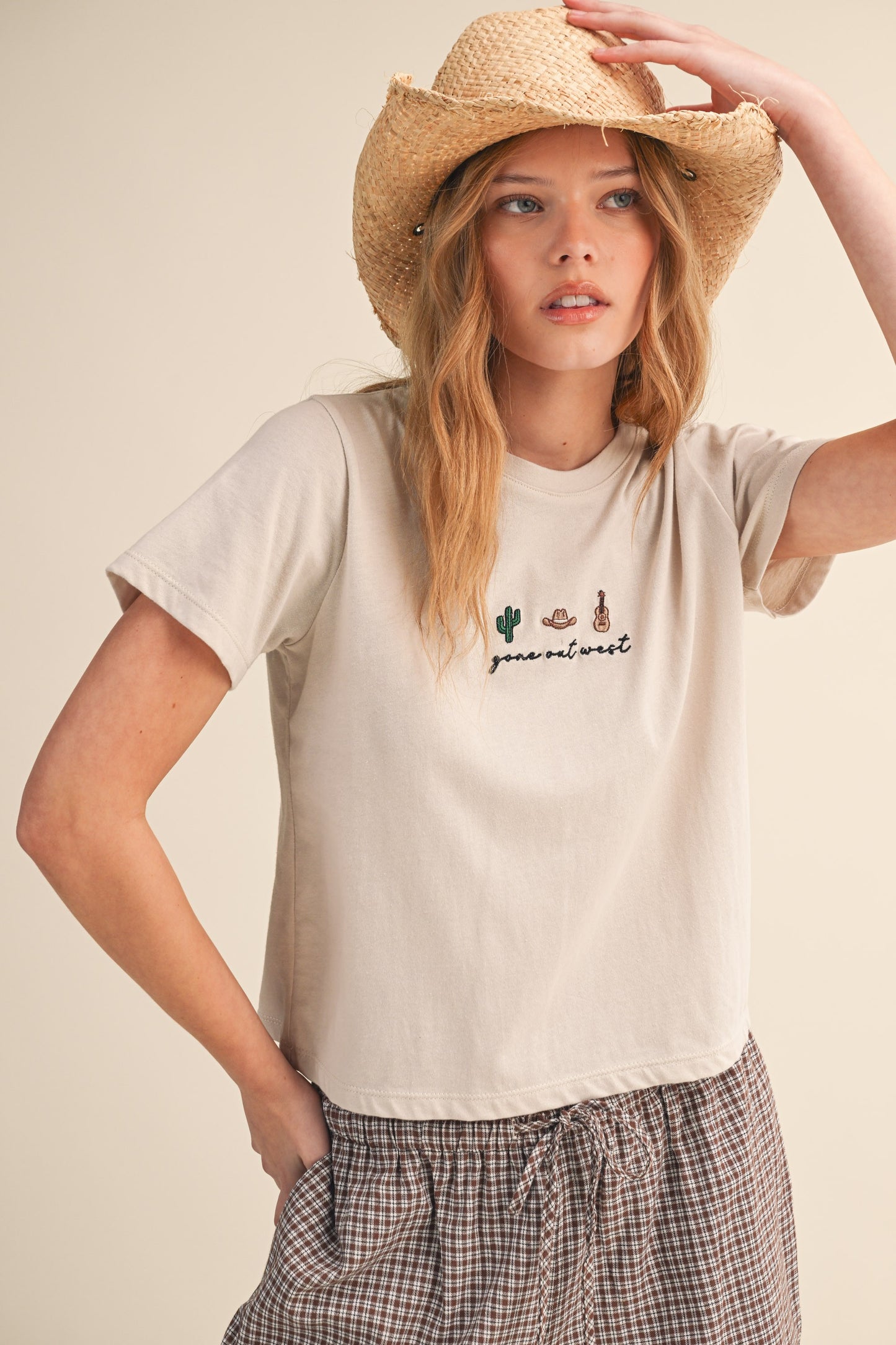 Gone Out West Embroidery Tee