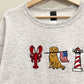 Patriotic Retriever Embroidered Sweatshirt