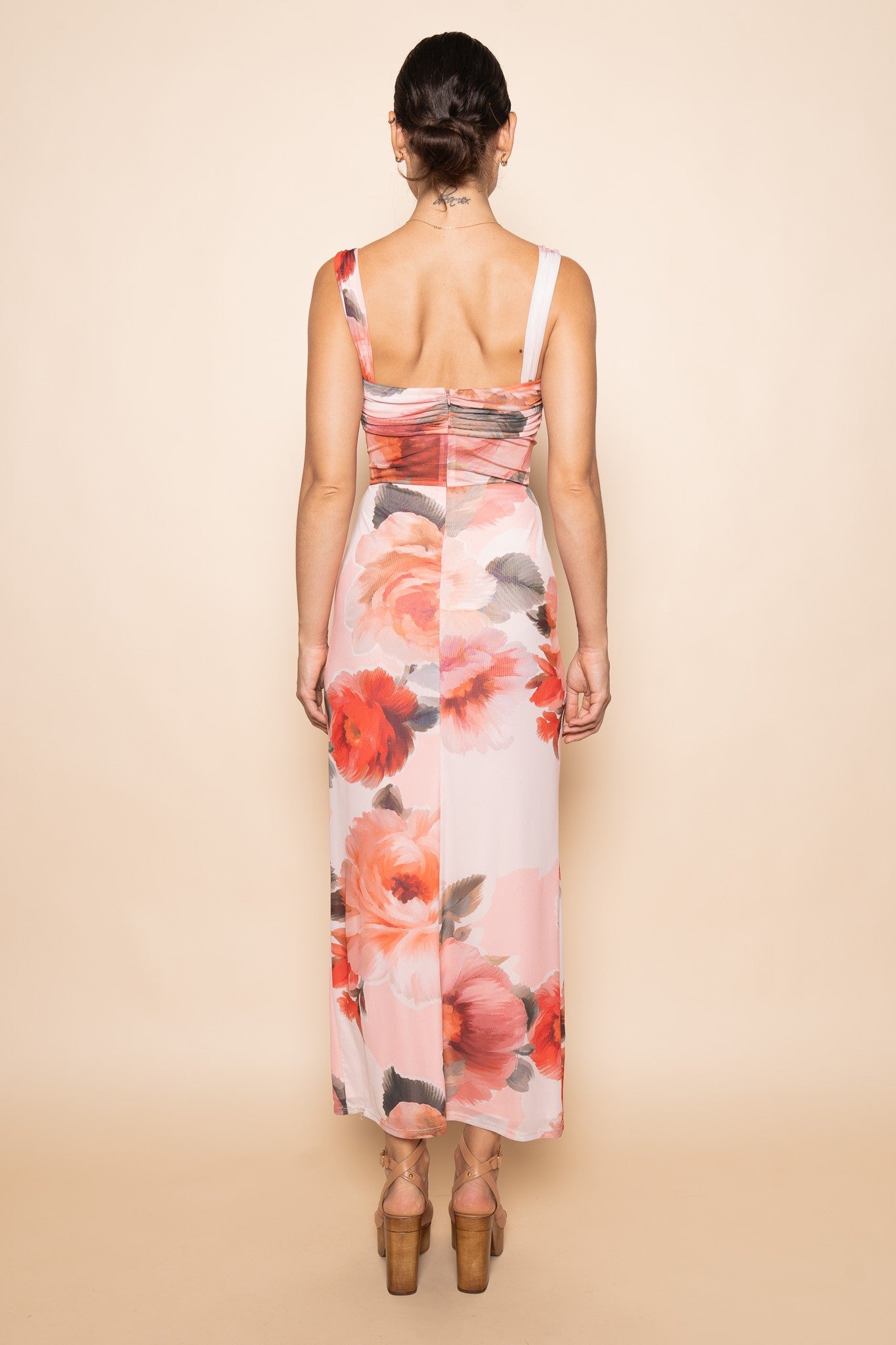Kiara Floral Mesh Maxi Dress