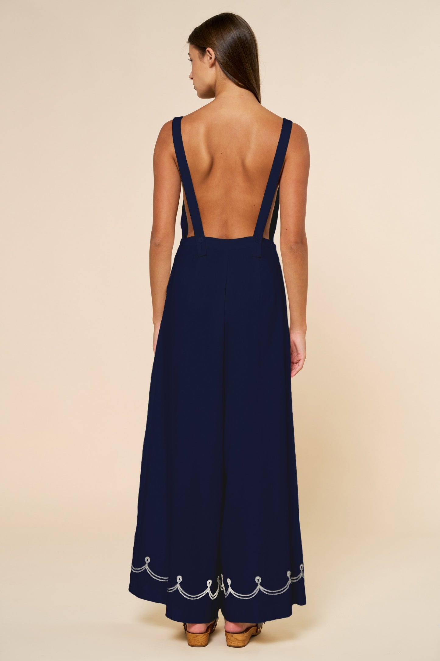 Marina Embroidered Wide Leg Jumpsuit