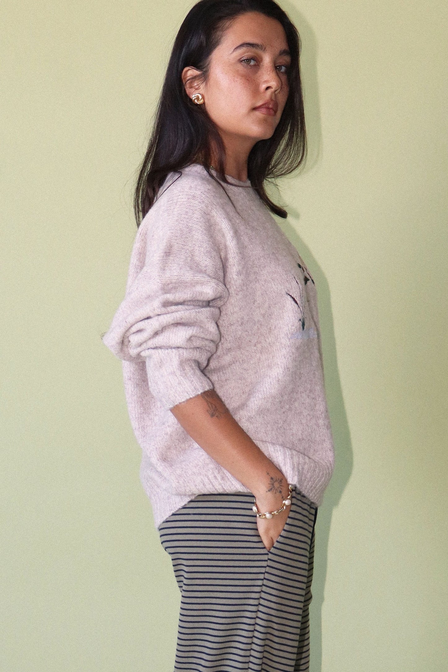 Marsh Oaks Embroidered Knit Sweater