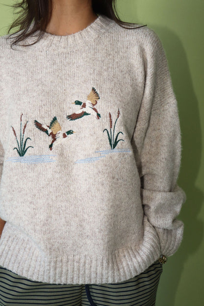 Marsh Oaks Embroidered Knit Sweater