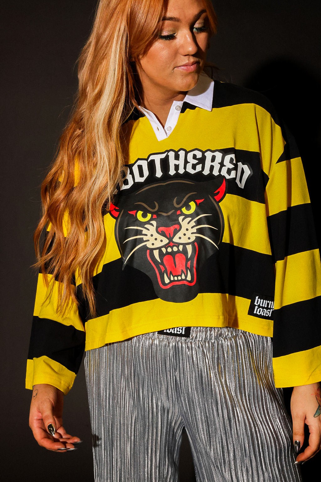 Unbothered Long Sleeve Polo Shirt