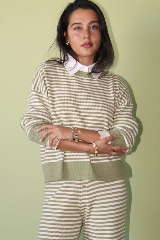 Leona Collared Sweater Top