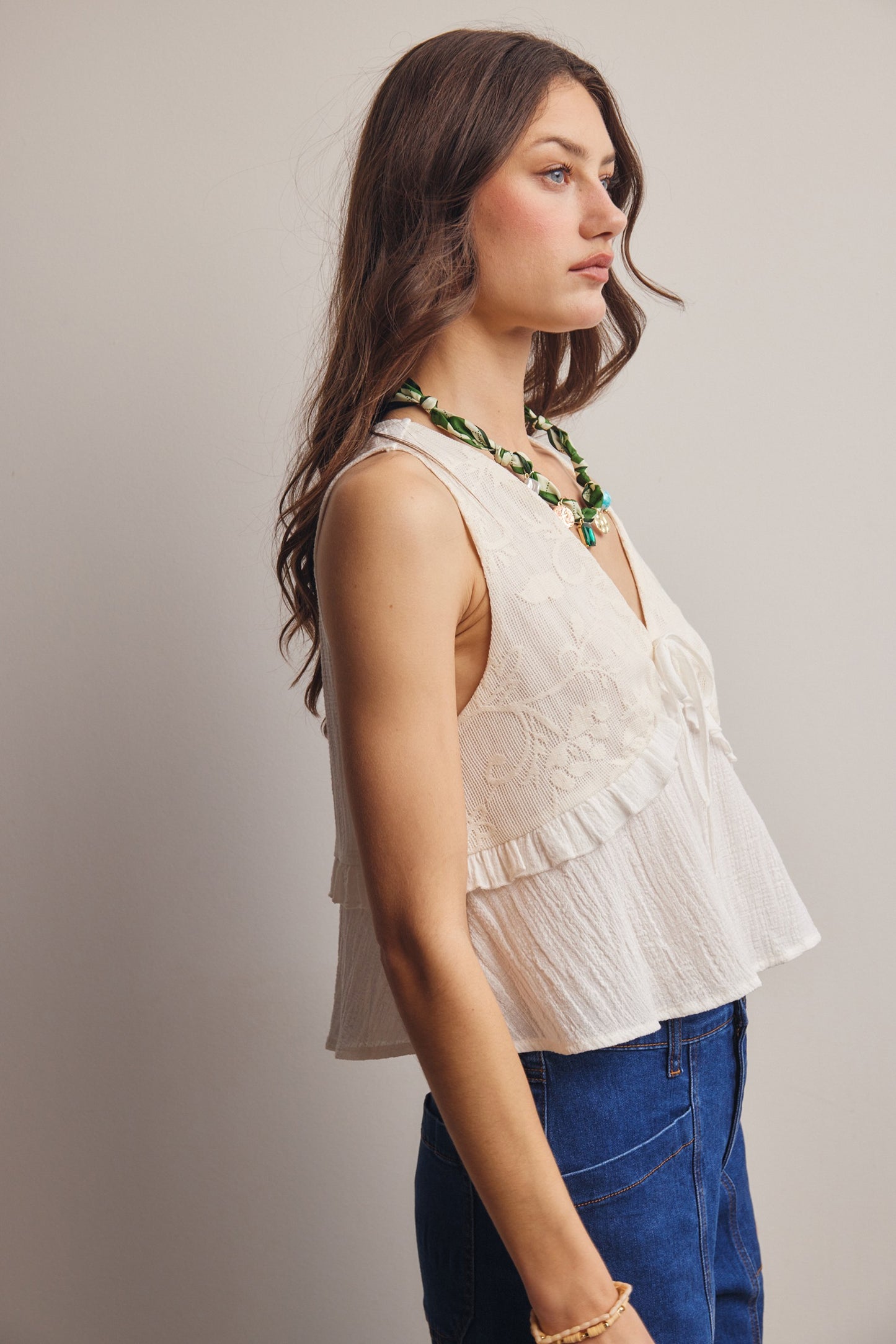 Fiona Lace Sleeveless Top