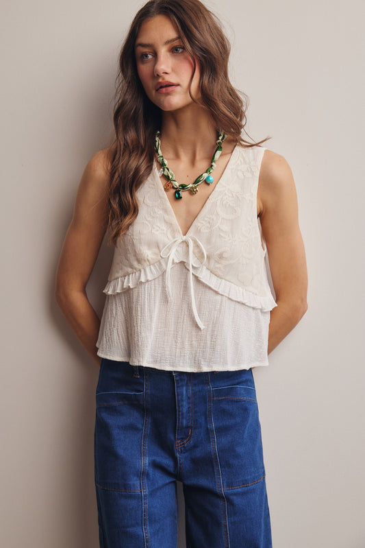 Fiona Lace Sleeveless Top