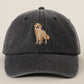 Golden Retriever Embroidered Denim Baseball Cap
