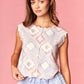 Gillian Floral Knit Cardigan Top