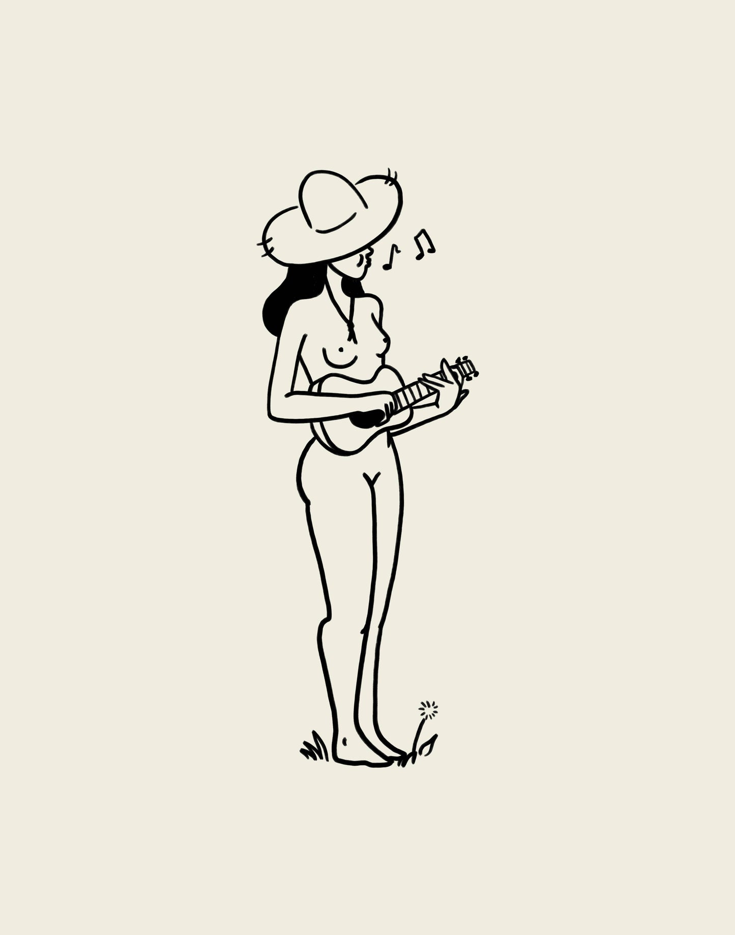 Music Lover Coastal Inspired Minimal Art Print