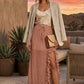 Oceanic Wavy Pleated Skirt