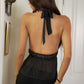 Dotty Open Back Halter Top