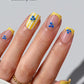 Yellow Square French Nails