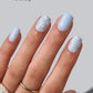 3D Flower Design Blue Squoval Press-On Nails