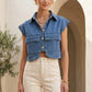 Morgan Denim Top