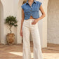 Morgan Denim Top