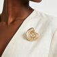 Polished Conch Shell Brooch