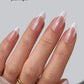 Medium Almond French Tip Glitter Press-On Nails