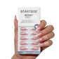 Medium Almond French Tip Glitter Press-On Nails