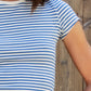 Brisa French Terry Stripe Short Sleeve Top