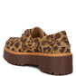 Onglur Leopard Print Suede Oxford Loafers