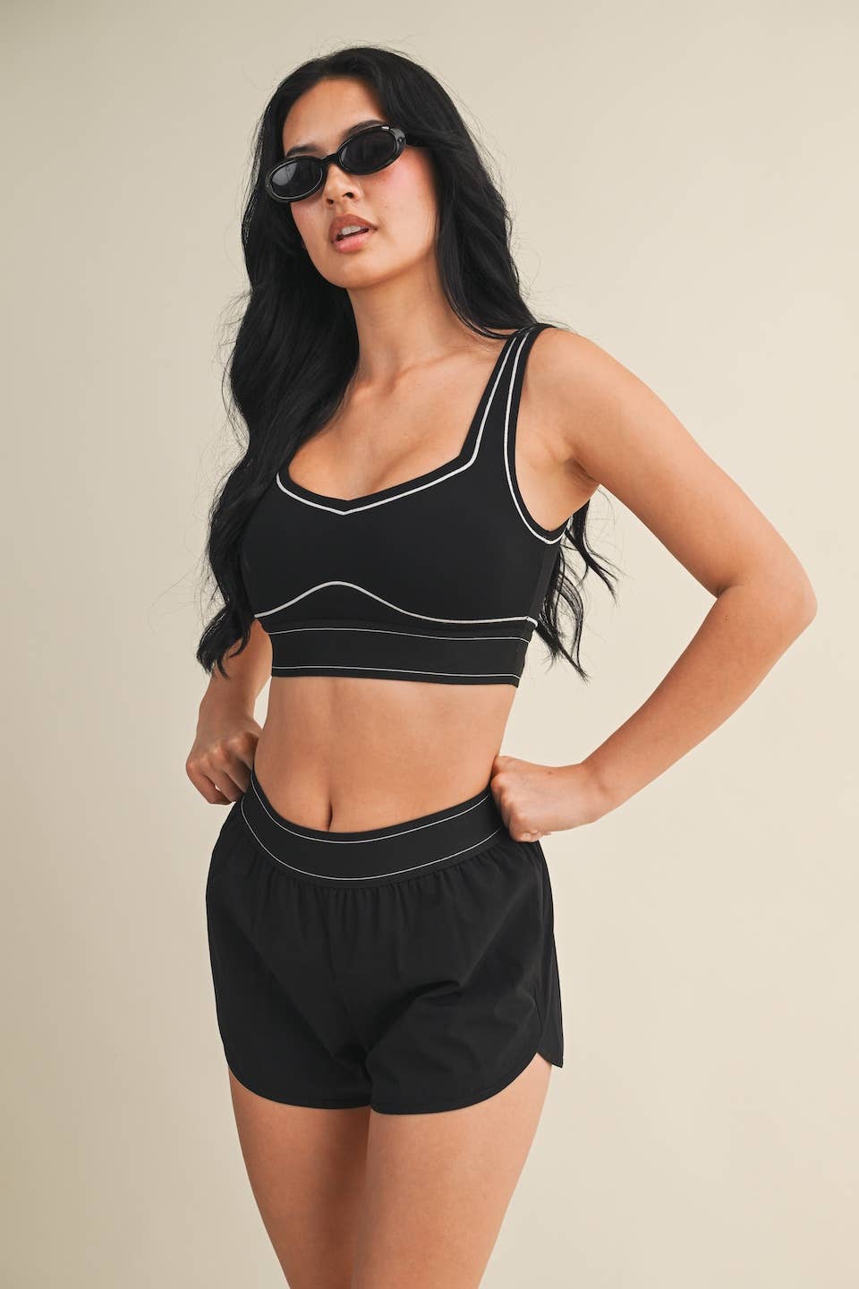 Lily Contrast Thread Sports Bra