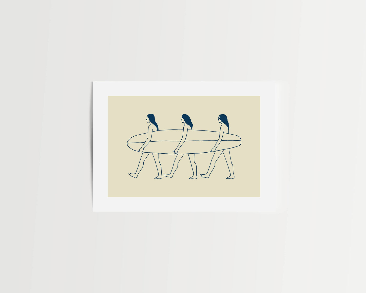 "Surfers" 90's Surf Culture Inspired Minimal Art Print