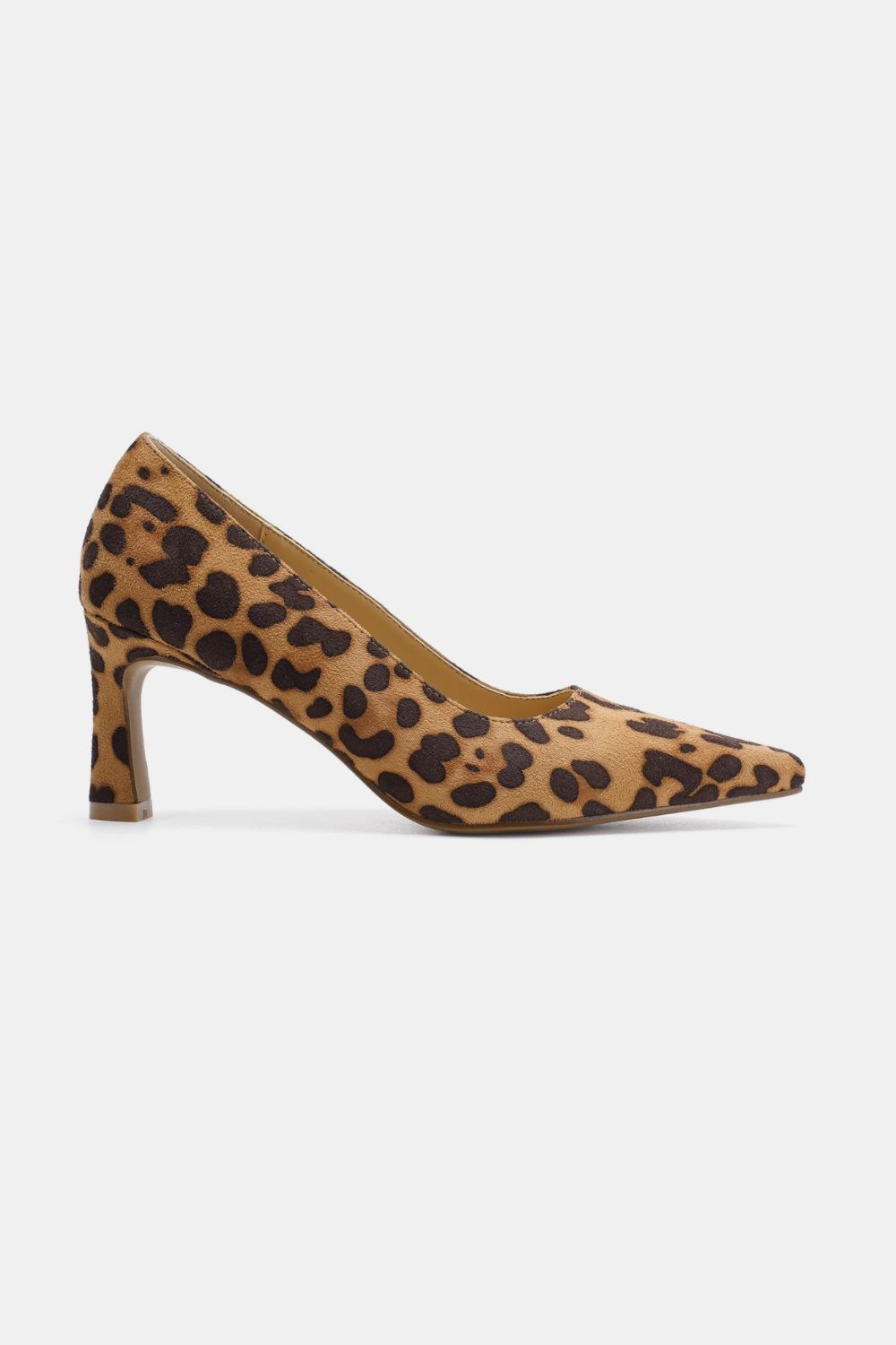 McCartney Faux Suede Leopard Point Toe Pumps