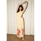 Augustine Floral Hem Draped Maxi Dress