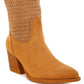 Bimmy Woven Pointy Western Boots