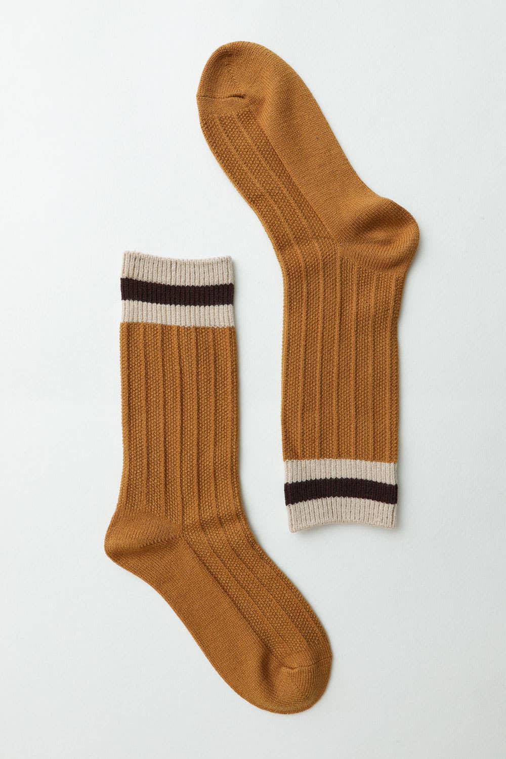 Retro Color Block Wool Blend Crew Socks
