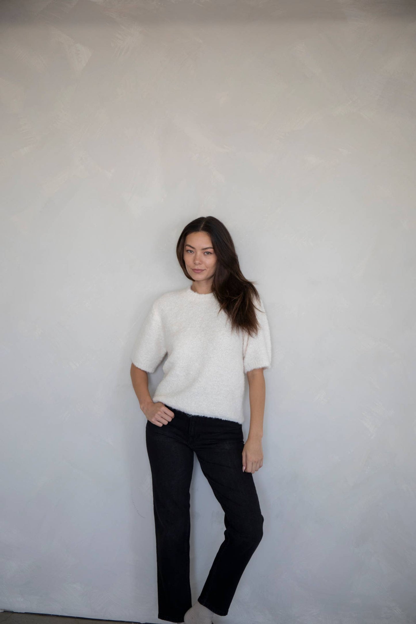 Anita Soft Boucle Pullover Knit Sweater Top