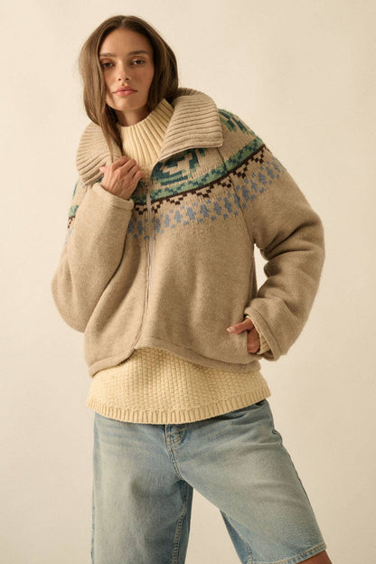 Olivia Fair Isle Sweater Jacket