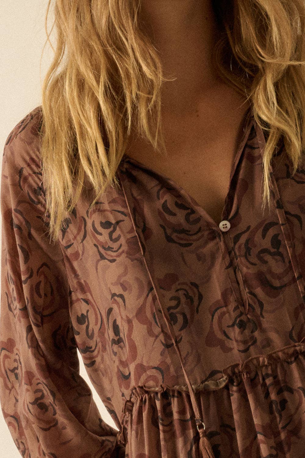 Mojave Floral Tiered Midi Dress