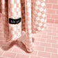 Extra Large Quick-Dry Hair Towel Wrap - Terracotta Checker