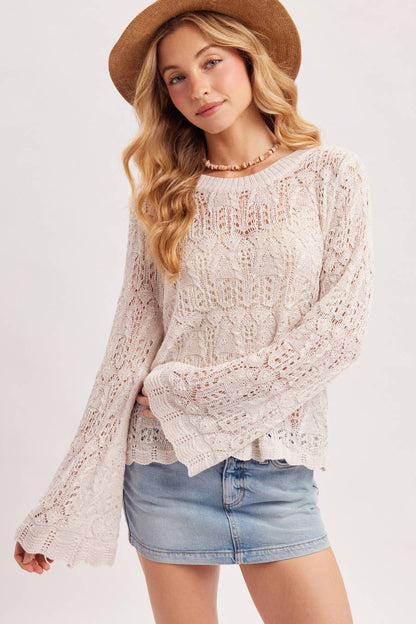 Jordan Open Knit Pullover
