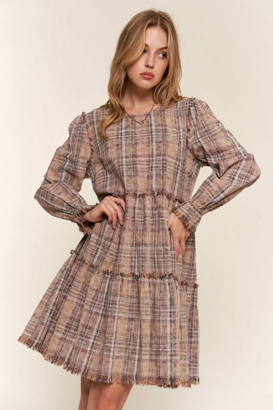 Bernard Plaid Mini Dress