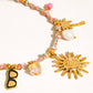 Sorrento 18K Gold Non-Tarnish Charm Beaded Sun Necklace