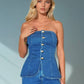 Lennon Stretch Denim Tube Top